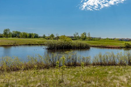 Photo for Lakewood Park is located in the Wildwood neighborhood of Saskatoon. - Royalty Free Image