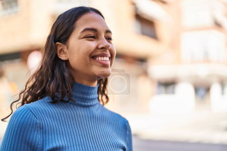 Photo for Young african american woman smiling confident standing at street - Royalty Free Image