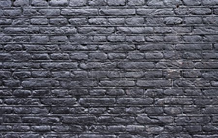 Photo for Texture of a black brick wall - Royalty Free Image