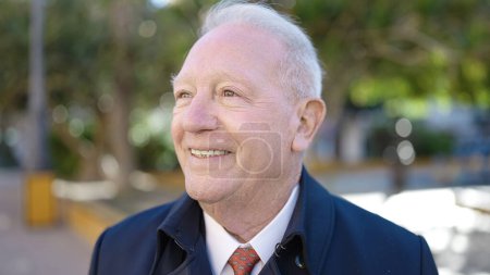Photo for Senior smiling confident at park - Royalty Free Image