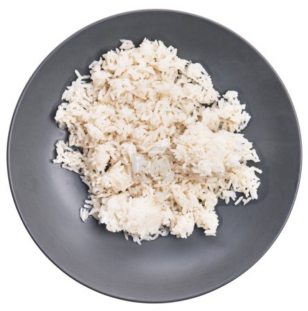Téléchargez les photos : Bol de riz délicieux sur fond blanc isolé - en image libre de droit