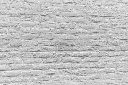 Photo for Painted white brick wall surface background - Royalty Free Image