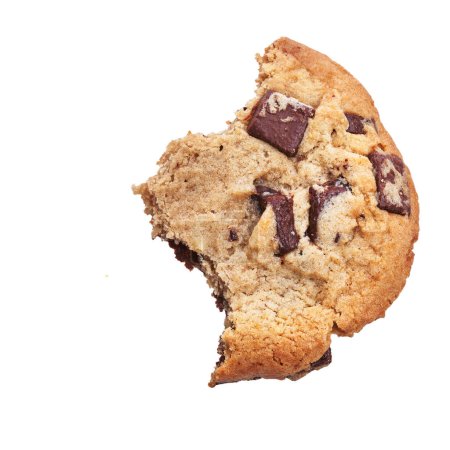 Foto de Delicioso trozo de galleta de chocolate sobre fondo blanco aislado - Imagen libre de derechos