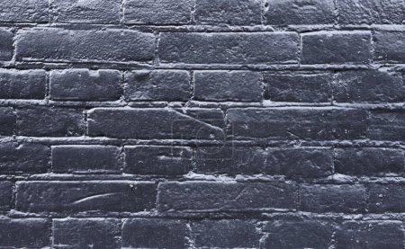 Photo for Texture of a black brick wall - Royalty Free Image