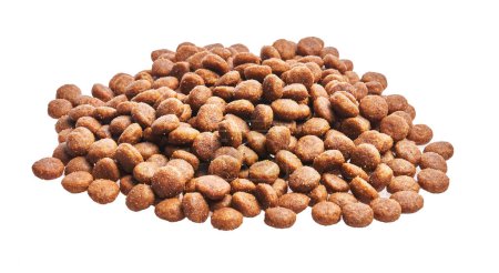 Photo for Delicious group of dog food balls over isolated white background - Royalty Free Image