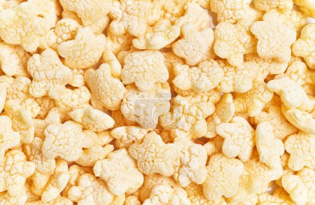 Photo for Close-up of crispy rice cereal creating a textured background. - Royalty Free Image