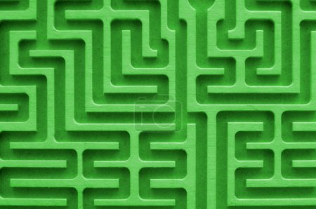 Photo for Natural wooden green labyrinth, top view, environmental concept - Royalty Free Image