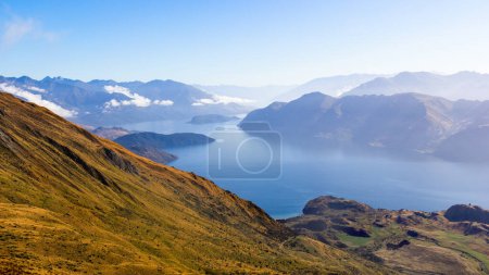 Photo for Picturesque view of Wanaka Lake from Roys Peak, New Zealand - Royalty Free Image