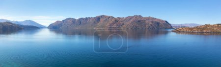 Photo for Mount Cook peak reflection in glacial lake Hooker, Mt Cook National Park, South Island, New Zealand - Royalty Free Image