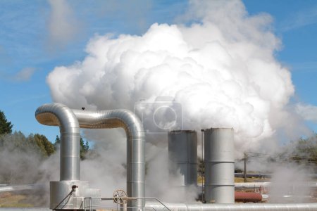 Green energy geothermal power plant in New Zealand