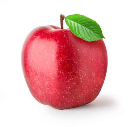 Téléchargez les photos : Pomme rouge isolée sur fond blanc - en image libre de droit