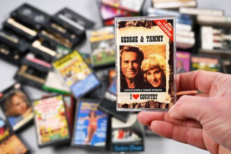 Photo for NETHERLANDS - FEBRUARY 2024: George & Tammy - I love Country, an duets album on Audio Cassette tape of the American country artists George Jones and Tammy Wynette - Royalty Free Image