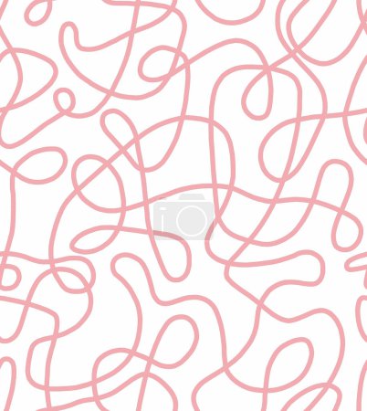 Photo for Abstract drawing drawn with red lines on a white background.Seamless pattern. - Royalty Free Image