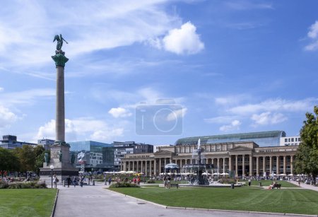 Photo for STUTTGART, GERMANY - AUGUST 29, 2022: On the main square Stuttgart - Royalty Free Image