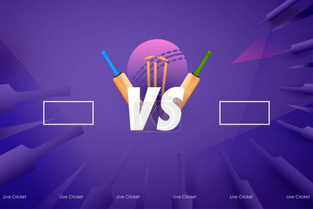 Ilustración de Illustration of competition versus cricket championship sports background - Imagen libre de derechos