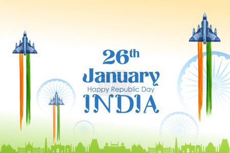 Ilustración de Ilustración del monumento indio famoso y del punto de referencia para el día feliz de la independencia de la India para el día feliz de la independencia de la India - Imagen libre de derechos