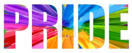 Illustration for Illustration of Rainbow colored background showing LGBT support for Lesbian, Gay, Bisexual and Transgender community - Royalty Free Image