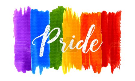 Ilustración de Ilustración de fondo de color arco iris que muestra el apoyo LGBT para Lesbianas, Gays, Bisexuales y Transgénero comunidad - Imagen libre de derechos