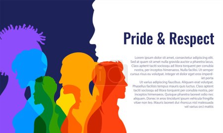Illustration for Illustration of Rainbow colored background showing LGBT support for Lesbian, Gay, Bisexual and Transgender community - Royalty Free Image