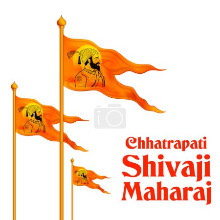 Téléchargez les illustrations : Illustration de Chhatrapati Shivaji Maharaj, le grand guerrier de Maratha du Maharashtra Inde - en licence libre de droit