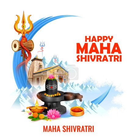 Illustration von Lord Shiva, indischer Gott des Hindu für das Maha Shivratri-Fest in Indien