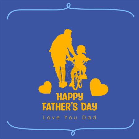 Illustration for Illustration of holiday greetings background for Happy Father s Day - Royalty Free Image