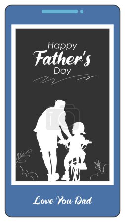 ilustración de los saludos festivos fondo para el Día del Padre Feliz