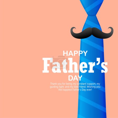 ilustración de los saludos festivos fondo para el Día del Padre Feliz