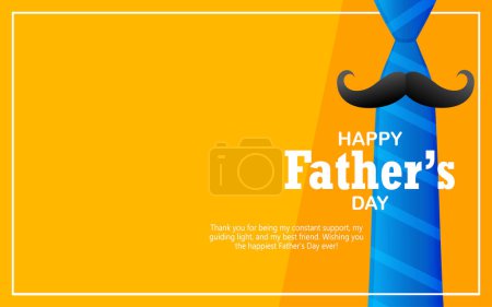 Téléchargez les illustrations : Illustration des salutations de vacances fond pour la fête des pères heureux - en licence libre de droit