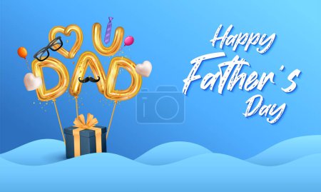 illustration des salutations de vacances fond pour la fête des pères heureux