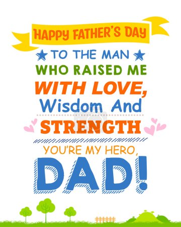 illustration of holiday greetings background for Happy Father s Day