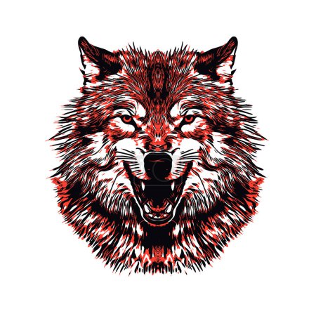 Photo for Wolf face in grunge style - Royalty Free Image
