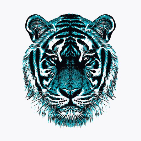 Photo for Tiger face in grunge style - Royalty Free Image
