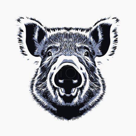 Photo for Boar face in grunge style - Royalty Free Image