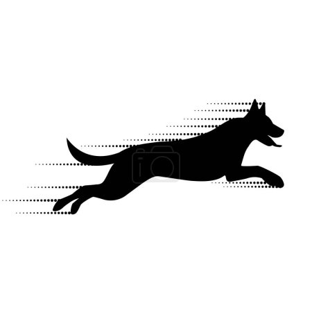 Photo for Running dog silhouette vector illustration - Royalty Free Image