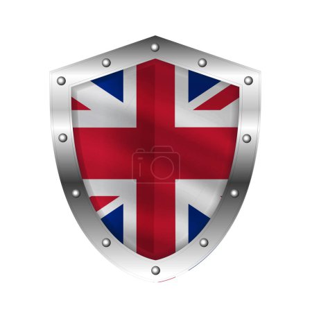 Photo for Great britain flag on shield vector illustration - Royalty Free Image