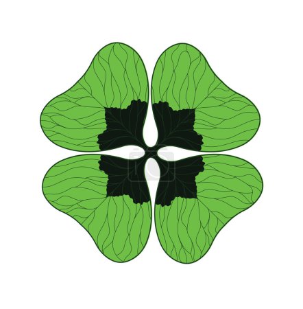 Photo for Four leaf clover vector illustration - Royalty Free Image
