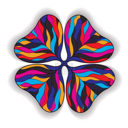 Photo for Clover leaf art icon vector illustration - Royalty Free Image