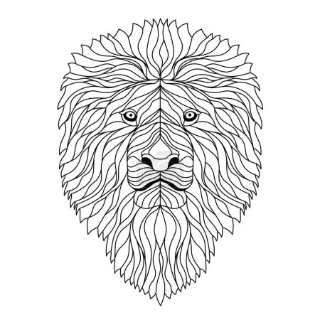 Photo for Lion head tattoo vector illustration - Royalty Free Image