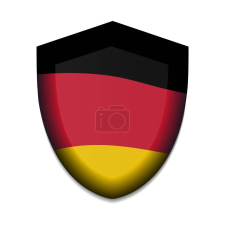 Photo for Germany flag on shield vector illustration - Royalty Free Image