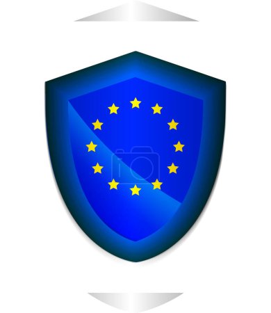 Photo for European union on shield vector illustration - Royalty Free Image