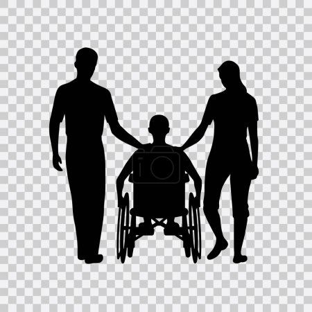 Photo for Man in wheelchair vector illustration - Royalty Free Image