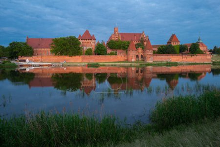 2022-06-11. view of castle of the Teutonic Knights Order in Malbork, Poland, is the largest castle in the world. Malbork Poland