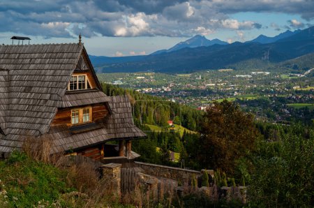 Photo for Beautiful view with mountains in the background. View of the Tatra.  Zakopane. Poland. - Royalty Free Image