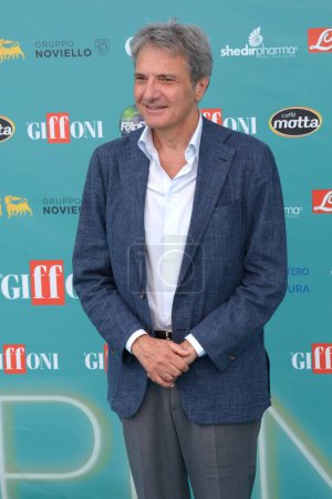 Téléchargez les photos : GIFFONI VALLE PIANA, ITALIE - 21 juillet 2023 : Felice Casucci au Giffoni Film Festival 2023 - le 21 juillet 2023 à Giffoni Valle Piana, Italie. - en image libre de droit