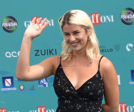 Photo for GIFFONI VALLE PIANA,ITALY - July 22,2023 : Federica Carta at Giffoni Film Festival 2023 - on July 22, 2023 in Giffoni Valle Piana, Italy. - Royalty Free Image