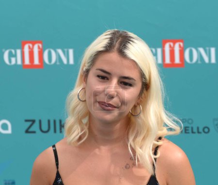 Photo for GIFFONI VALLE PIANA,ITALY - July 22,2023 : Federica Carta at Giffoni Film Festival 2023 - on July 22, 2023 in Giffoni Valle Piana, Italy. - Royalty Free Image