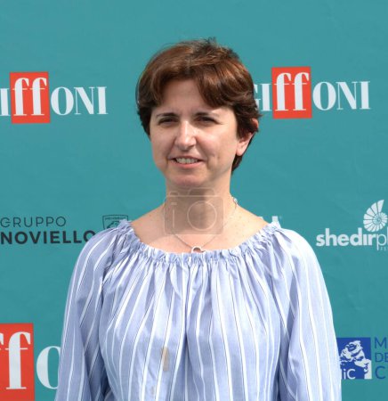 Téléchargez les photos : GIFFONI VALLE PIANA, ITALIE - 29 juillet 2023 : Marialuisa Restaino au Giffoni Film Festival 2023 - 29 juillet 2023 à Giffoni Valle Piana, Italie. - en image libre de droit