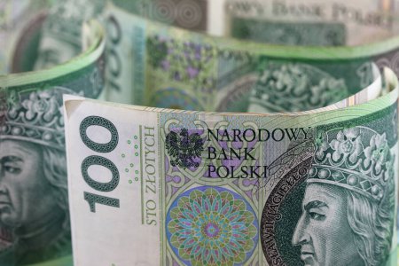Polnisches Geld. Polnische Zloty-Scheine. Dies kann genutzt werden, um viele verschiedene Finanzthemen zu veranschaulichen. PLN-Währung