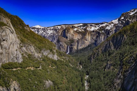 Photo for Scenic view of the famous Yosemite Valley in the Yosemite National Park, Sierra Nevada mountain range in California, USA - Royalty Free Image